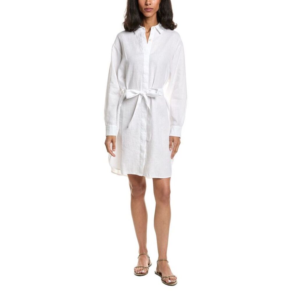James Perse Womens  Linen Mini Shirt Dress